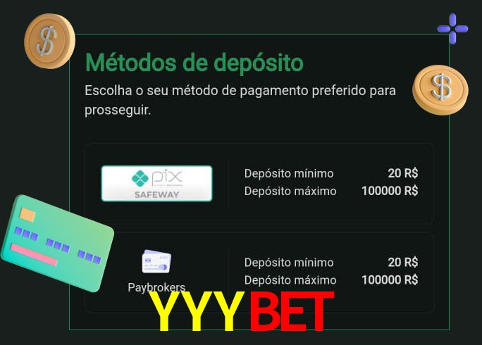O cassino YYYBET oferece uma grande variedade de métodos de pagamento
